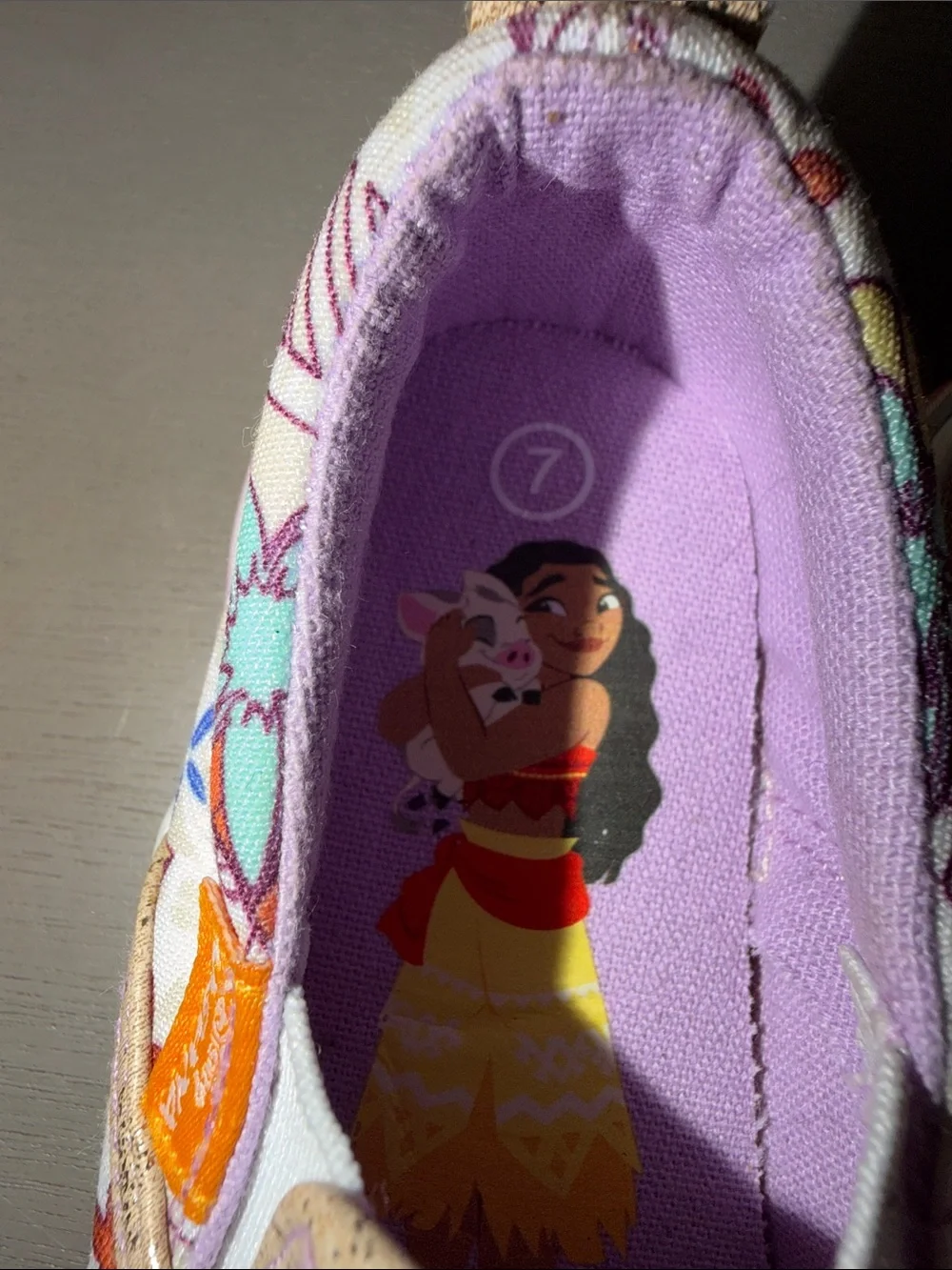 Kids Slip-On Floral Canvas Shoes - Purple & Multicolor